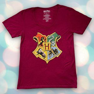 Harry Potter Hogwarts Crest Women’s Tee Shirt Top Size S